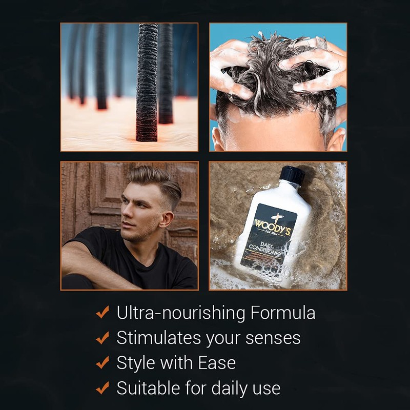 Woody's Daily Hair Conditioner for Men - Hydrating Mens Conditioner