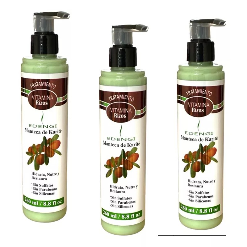 Edengi 3 Pieza Potente Activador De Rizos Hidratantes Edengi 260ml