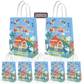YOOUUQIAN 20 PCS Blue Dog Birthday Party Supplies, Kid Party Decorations Gift Bags,Boys and Girls Birthday Party Favors Bag