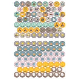 Really Good Stuff Boho Monthly Calendar Pages and Stickers 2024-2025 Double Sided