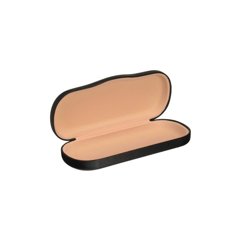 テーシーケース メガネケース おしゃれ レザー調 ハード ケース アルミニウム PVC ブラック MA-200B-2