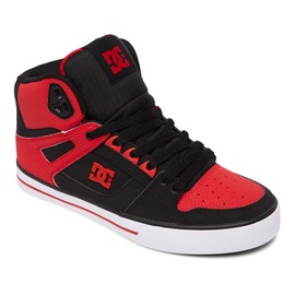 DC mens Pure High-top Wc Skateboard, Skate Shoe, Fiery Red/White/Black, 14 US