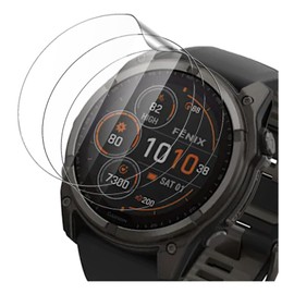 3 Pack Screen Protector for Garmin Fenix 8 AMOLED 51mm/Fēnix 8 MIP 51mm /Fēnix 8 AMOLED 47mm,HD Clear Scratch Resistant Bubble Free Easy Installation，Ultra Thin TPU Full Coverage Flexible Soft Film.