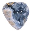 MOGEMT Raw Blue Celestite Crystal Geode Heart Shape Natural Healing