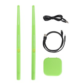 Air Drum Set Motion Sensing Recognition Portable Compact Electric Air Drum Sticks for Children Adult Beginners Gifts Green