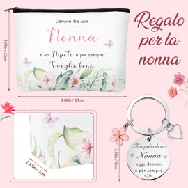 Perthlin Grandmas Gift Grandmas Keyring Grandmas Cosmetic Bag Keyring as a Gift with Pendant from Grandson as a Gift to Grandmother Given Birthday, As shown in the photo