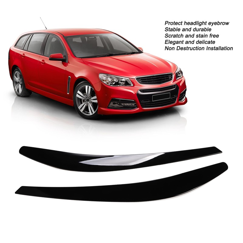 Black Headlight Eye Lid Cover Styling Trim Eyebrows Decoration Replacement