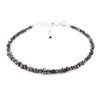 InfinityGemsArt Raw Black Diamond Rough Gemstone Full Beaded Bracelet, Dainty