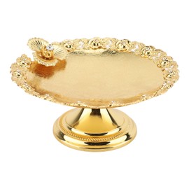 Yechiry Multifunktionaler Europäischer Tortenständer mit Spitzenmuster, Eleganter Sockel aus Eisenlegierung für Kuchen, Gebäck und Obst, Idealer Mittelpunkt für Partys oder Veranstaltungen