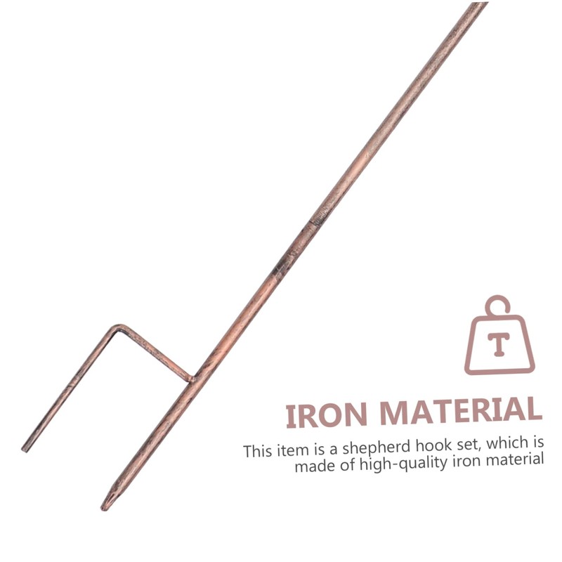Totority 2Pcs Iron Shepherd Hooks for Outdoor Use Durable Resistant