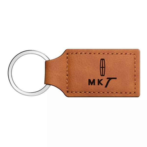 iPick Image, LLC Lincoln MKT Rectangular Brown Leather Key Chain