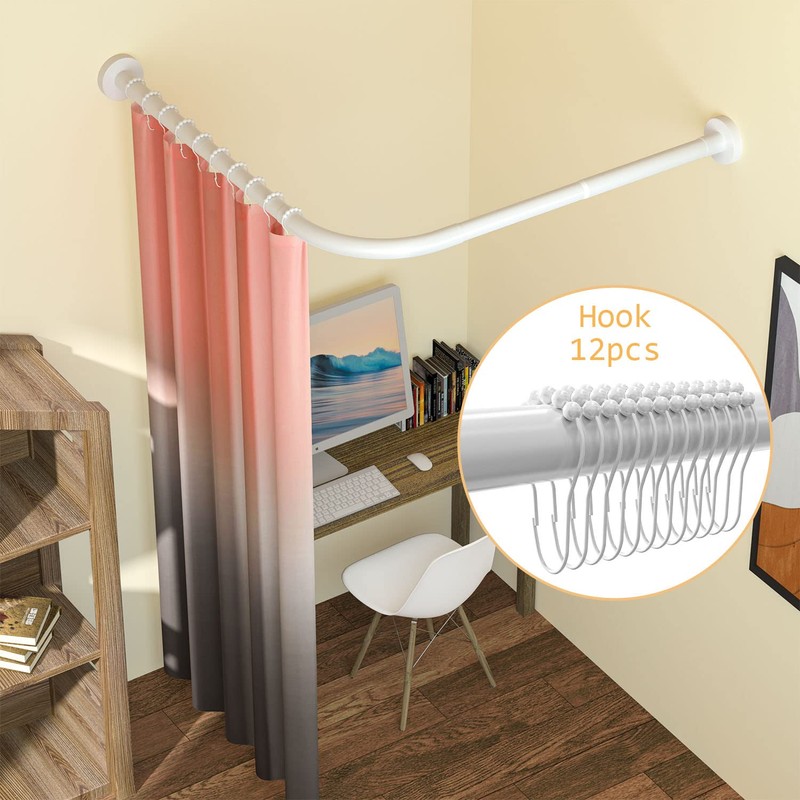 SIKAIQI Stretchable 304 Stainless L Shaped Bathroom Bathtub Corner Shower