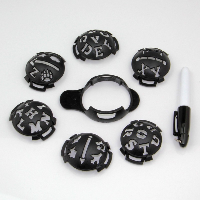 RHINORO Golf Ball Marker Alphabet Stencil MonoGrammer Capital Letter Template