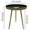 The Urban Port Enid 19 Inch Side End Table, Iron