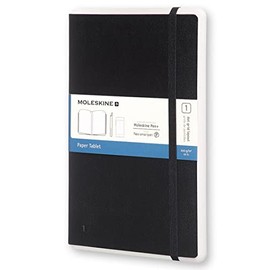 Moleskine Paper Tablet Hard Cover Smart Notebook, Dotted, Large (5" x 8.25") Black - Compatible w/ Moleskine Pen+ Ellipse (Sold Separately) & App, Digitize & Organize Notes, Bullet Journal, 176 Pages