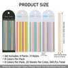 640 Pieces Mahjong Line Finder Strips, Transparent Fluorescent Mahjong Tile