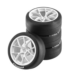 4pcs 1/10 RC Car Wheel Rim Tire Tire 12mm Hexagonal Hub for TT01 TT02 HPS HPI RC Car for Tamiya