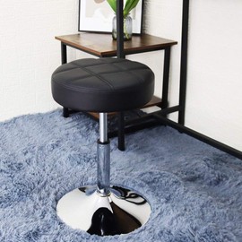 FURWOO Padded Shop Stool - Height Adjustable Stool for Counter, Desk, Home Office, Bar, Salon Black
