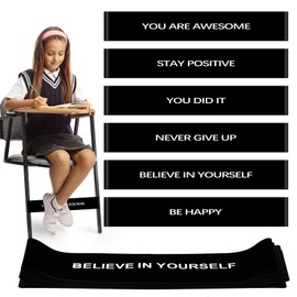 Libima 24 Pcs 1.1 mm Classroom Chair Bands for Kids with Fidgety Feet Inspirational Fidget Bands for Classroom Chair Bands with ADHD Sensory Needs Flexible Seating for School Students(Black)