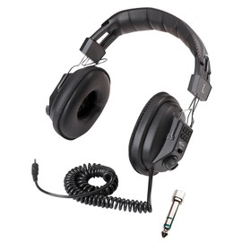 Califone 3068AV Stereo/Mono Headphones, 3.5 mm Stereo Plug, Black
