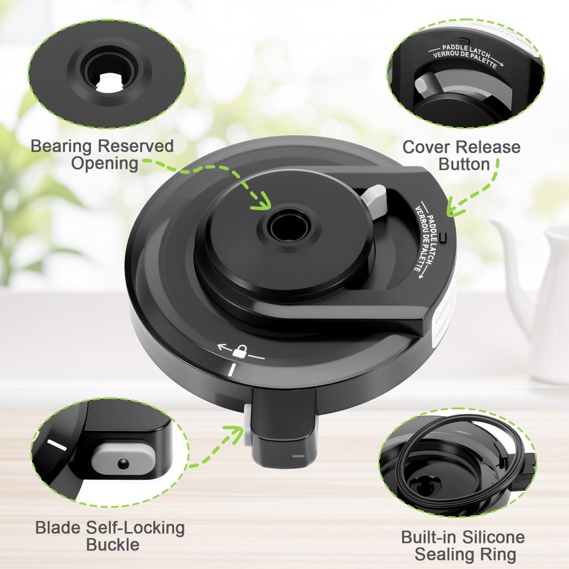 TranRantic Outer Bowl Lid for Ninja Creami NC301 Series, Reusable