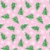 Christmas Holiday Tissue Paper with Green Trees and White Snowflakes