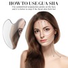 Gua Sha Facial Tool, Stainless Steel Guasha Scraping Massage Tool,