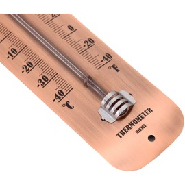 MIKSUS 12.2 inch New Large Numbers Premium Steel Wall Thermometer Indoor Outdoor Waterproof Decorative (Upgraded Accuracy and Design)