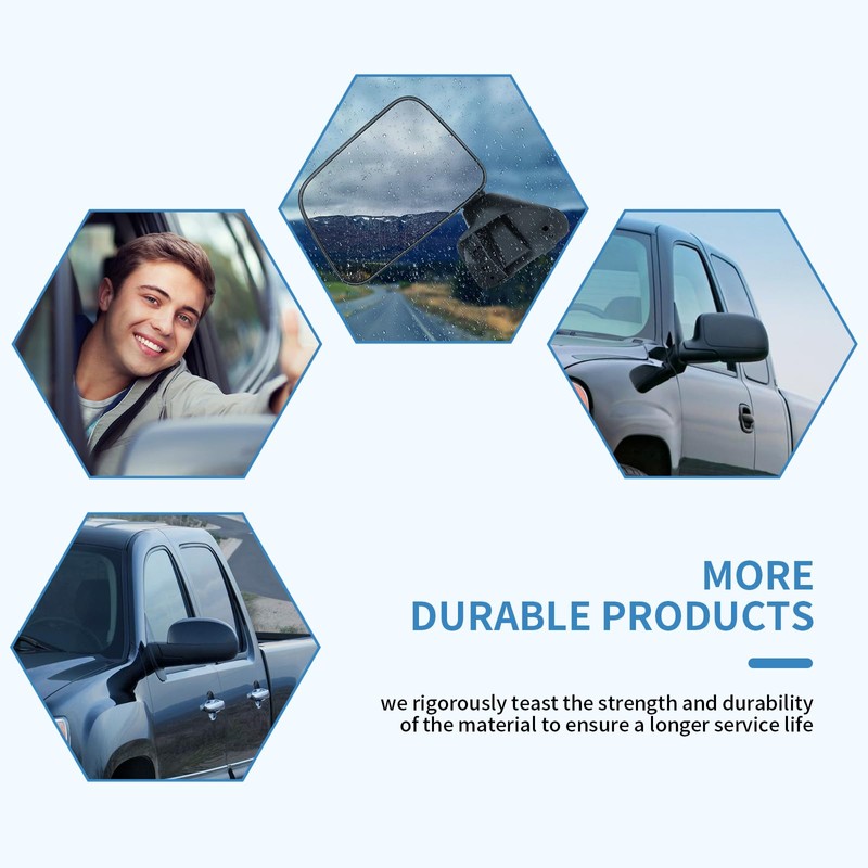 ECCPP Manual Side View Mirrors Left & Right Pair Set