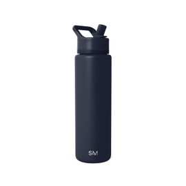 Simple Modern Water Bottle with Straw Lid | Vacuum Insulated Stainless Steel Metal Thermos | Reusable Leak Proof BPA-Free Flask for Sports Gym | Summit Collection | 30oz, Deep Ocean