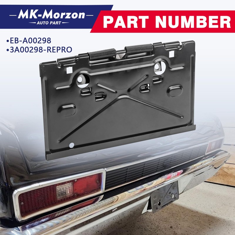 Rear License Plate Tag Bracket with Hinge Compatible with 1968-1972