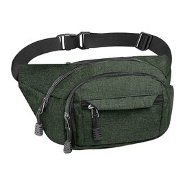 Bumbag Waist Bag, Waterproof 4 Zip Pockets Running Waist Pack Bag for Men Women Adjustable Belt Waistpacks for Outdoors, Sport, Hiking, Travel