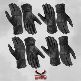 Hugger Glove Company Precinct One New Soft, Water Resistant Leather with Cut Resistant Kevlar (Large, Black)