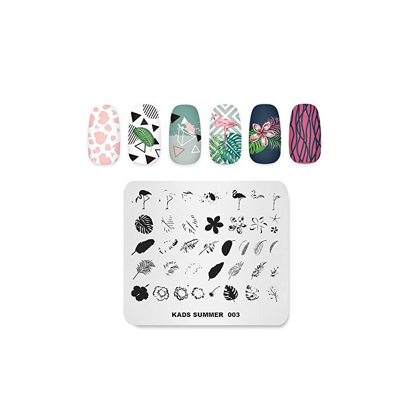 Nail Stamp Plate Summer Theme Picture Print Design Templates Nature