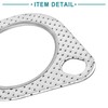 ACROPIX Exhaust Manifold Downspout Bolt Gasket 54mm Inner Diameter Silver