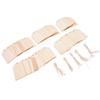50pcs Wood Pieces DIY Natural Rustic Unfinished Wood with Hemp