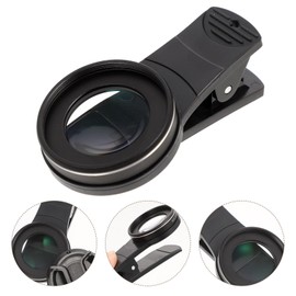 Hemobllo 15X Macro Lens Optic High Definition Prime External Magnifying Lens Macro Lens Phone Lens Clip for Camera Phone Black