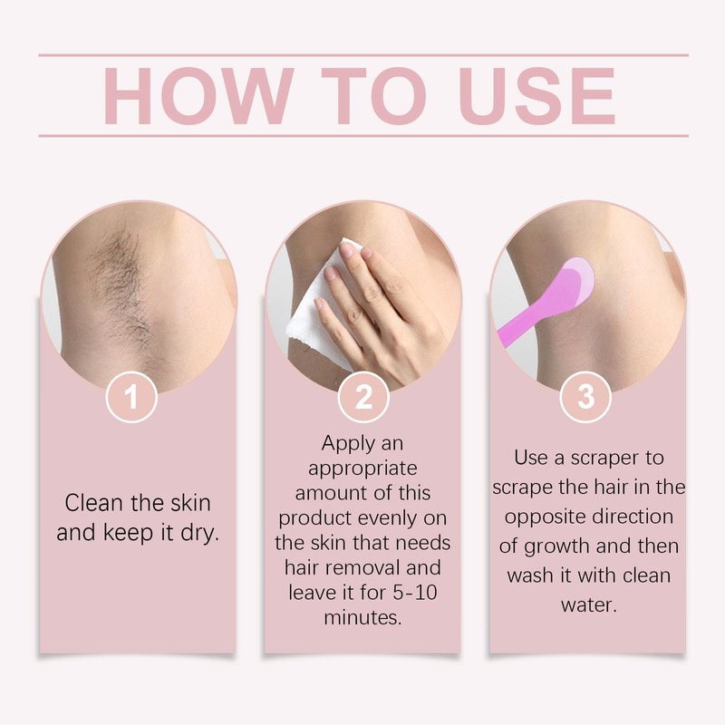 Hair Removal Cream with Scraper - Intimate Hair Removal Cream