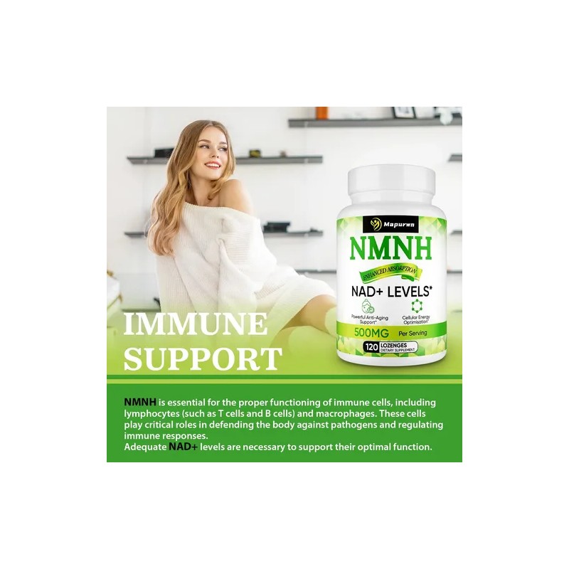 Nmnh 500mg - Suplemento Nad+ Antienvejecimiento Mapurwn