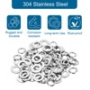 sourcing map 200Pcs M8 304 Stainless Steel Split Lock Washer