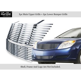 Compatible with 07-09 Saturn Aura Stainless Steel Billet Grille Combo S87896C