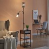 BAMGROW Floor Lamp with End Table, Side Table with Lamp