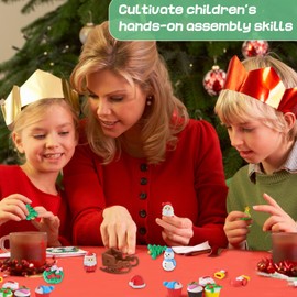 72 Sets Christmas Erasers- 3D Christmas Puzzle Erasers Detachable Snowman Eraser Santa Claus Eraser for Christmas Party Favors Children Study Supplies Classroom Reward Xmas Gift (3+ Years Kids)