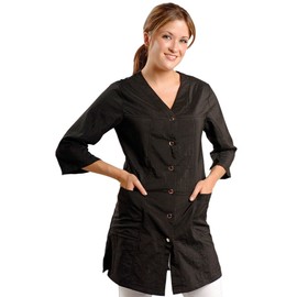 JMT Beauty 3/4 Sleeve Black Salon Smock (L (10))