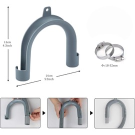 Sheporse 2.5m Universal Replacement Drain Hose Extension Kit for Washing Machine, Dishwasher with Right Angle End