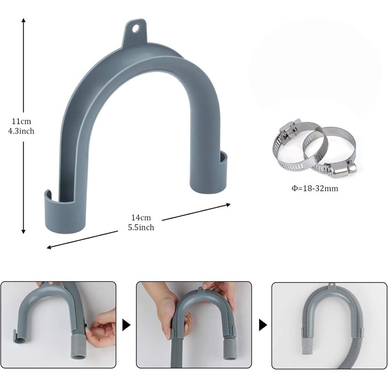 Sheporse 2.5m Universal Replacement Drain Hose Extension Kit for Washing