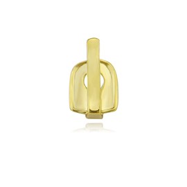 Retzjorv 2 Pcs 18K Gold Plated Hip Hop Teeth Grillz Caps Single Plain Gap Grillz Single Tooth Top and Bottom Grills for Your Teeth (Gold)