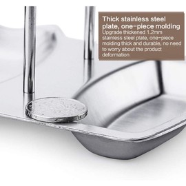 AOI Kitchen Lid Holder, Pot Lid Holder, Spoon Rest / Pan Holder, Kitchen Holder for Lid and Spoon, Stainless Steel Lid Organiser Stand, 19 x 15.5 x 19 cm