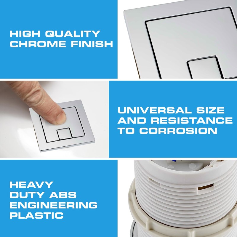 Excel Home Toilet Flush Button Replacement - Dual Button Toilet