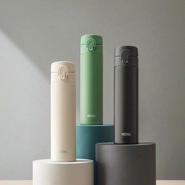 Thermos Slim One-Touch Tumbler JNI-404K / Insulated Cold Bottle, Thermos JNI-404K-GR Antique Green / 써모스 슬림 원터치 텀블러 JNI-404K / 보온보냉병, 써모스 JNI-404K-GR 앤티크그린
